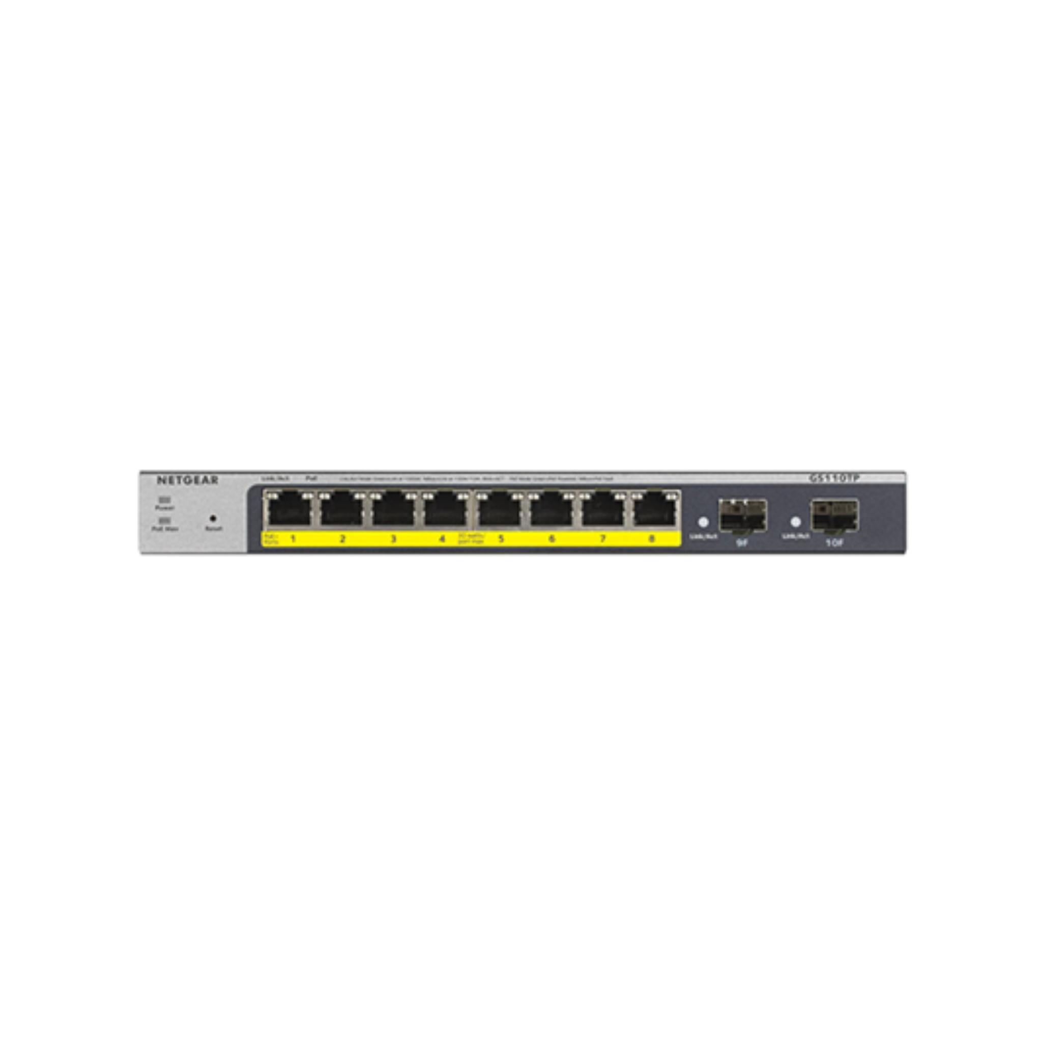 NETGEAR GS110TPv3 8-Port Smart Managed Desktop Gigabit PoE+ Switch (55W) w/ 2 x 1GbE SFP Ports