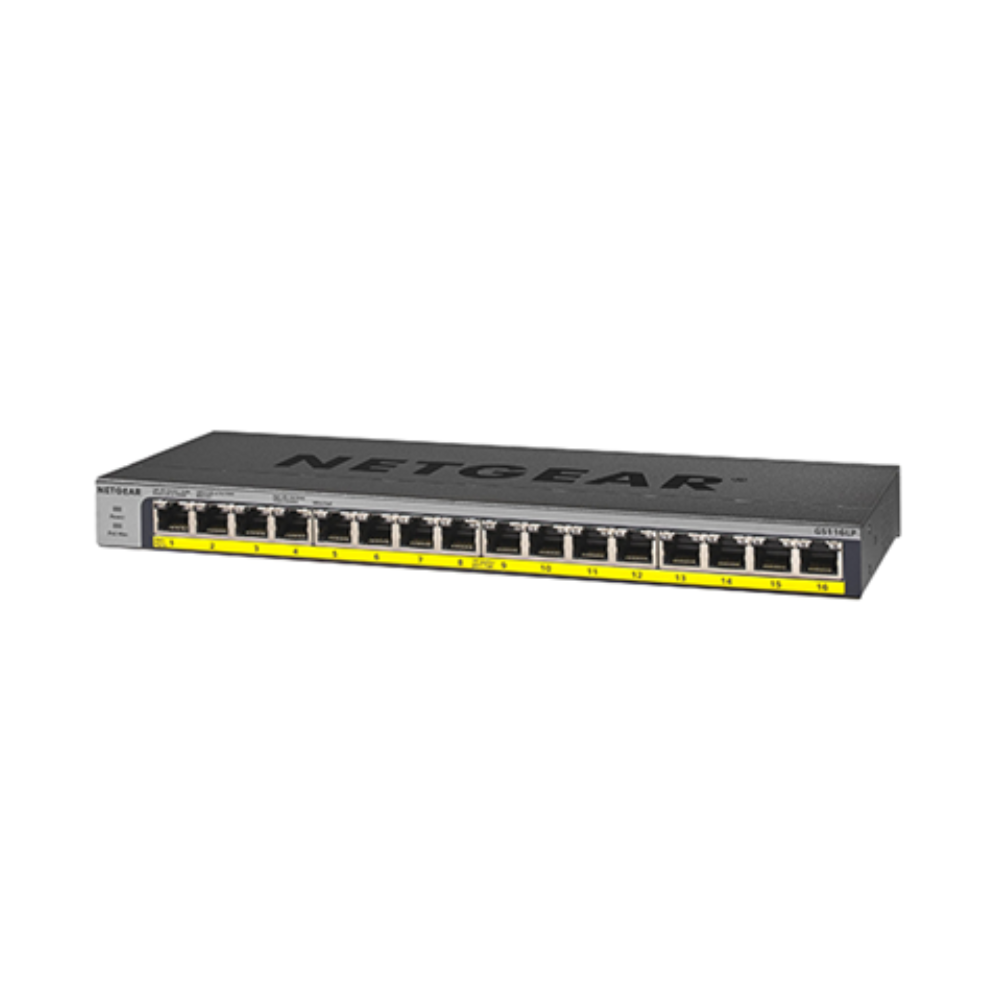 NETGEAR GS116LP ProSAFE FlexPoE 16-Port Unmanaged Rackmount Gigabit PoE+ Switch (76W)